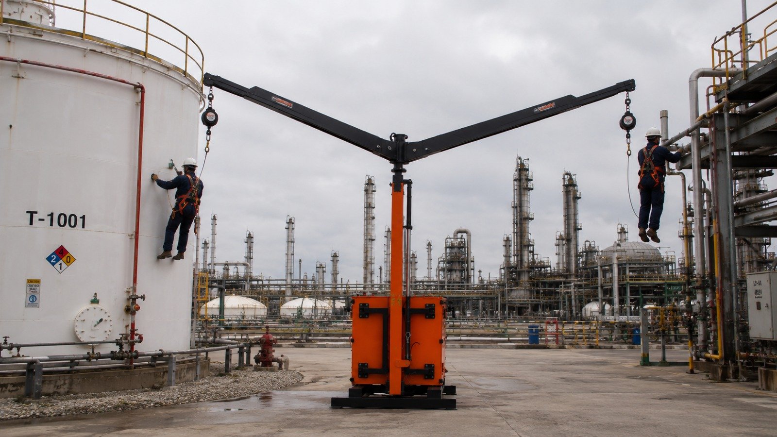 Two Workers. One Rotating Anchor.