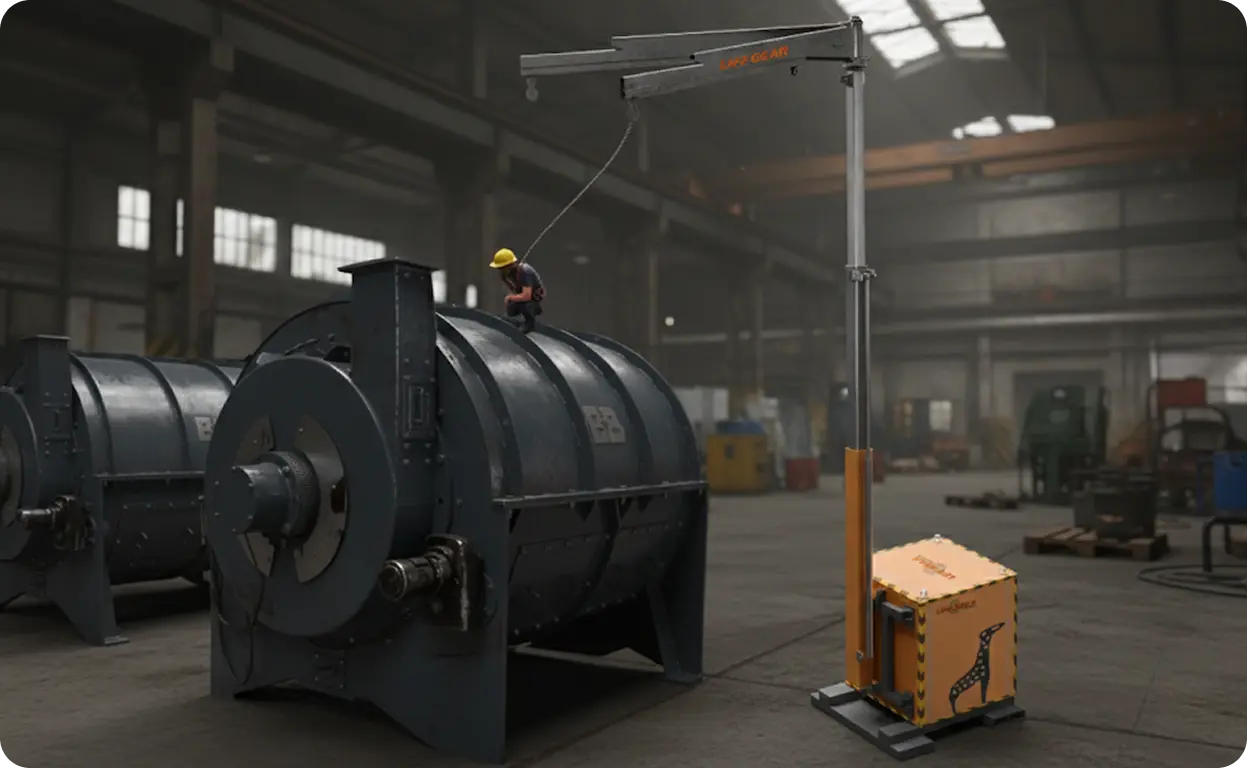 Counter Weight Girafe in industrial setting